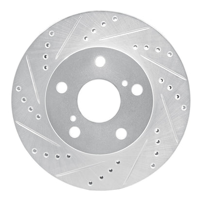 R1 Concepts R1 91-96 Toyota Previa Front Left Drilled & Slotted Silver Brake Rotor