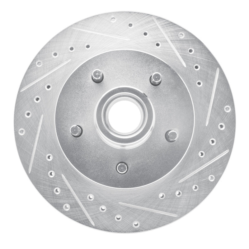 R1 Concepts R1 1969-1996 Buick Estate Wagon Front Right Drilled & Slotted Silver Brake Rotor