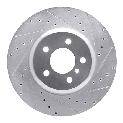 R1 Concepts R1 13-21 BMW 230I xDrive Rear Right Drilled & Slotted Silver Brake Rotor