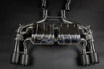 Capristo 02BM09903030 BMW M2 Competition/CS (F87) Valved Exhaust with Mid-Silencer/OPF Delete, Wicrom Tips (OE Actuators) 