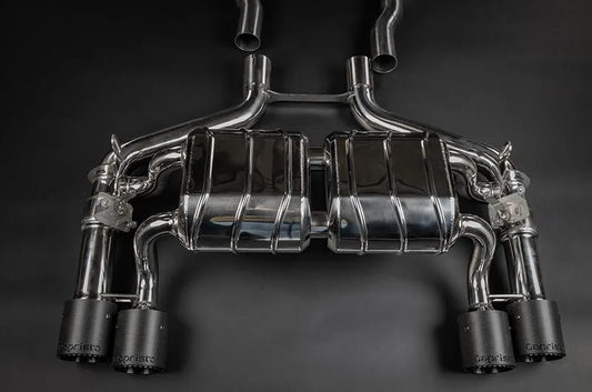 Capristo 02BM09903030 BMW M2 Competition/CS (F87) Valved Exhaust with Mid-Silencer/OPF Delete, Wicrom Tips (OE Actuators) 