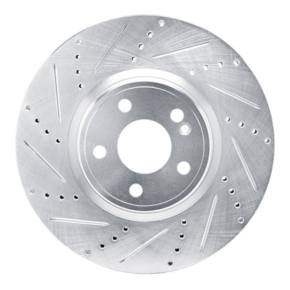 R1 Concepts R1 19-25 Mercedes-Benz CLA250 Front Left Drilled & Slotted Silver Brake Rotor
