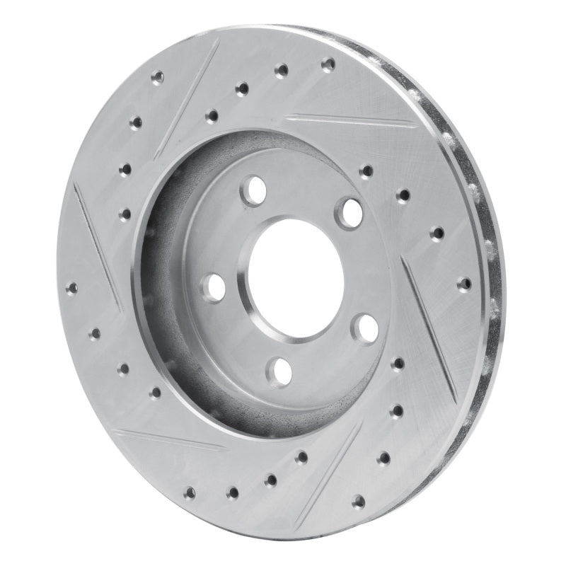 R1 Concepts R1 84-95 Chrysler New Yorker Front Right Drilled & Slotted Silver Brake Rotor