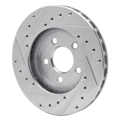 R1 Concepts R1 84-95 Chrysler New Yorker Front Right Drilled & Slotted Silver Brake Rotor
