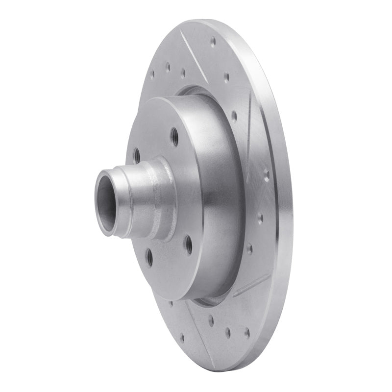 R1 Concepts R1 76-84 Porsche 924 Front Right Drilled & Slotted Silver Brake Rotor