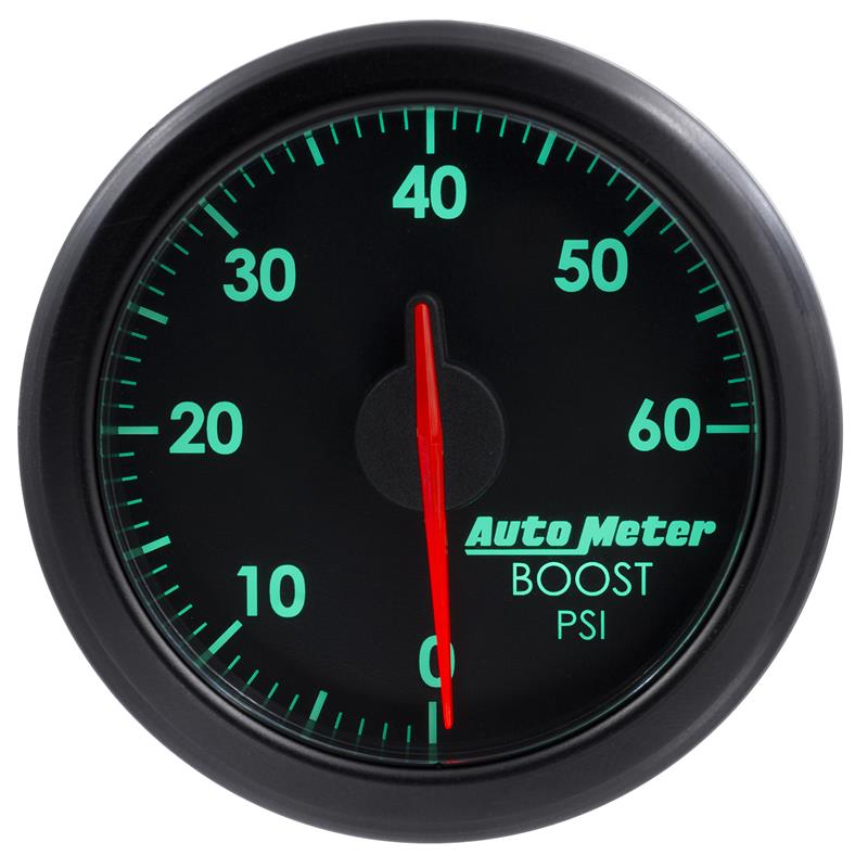 Autometer Airdrive 2-1/6in Boost Gauge 0-60 PSI - Black