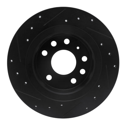 R1 Concepts R1 03-11 Cadillac BLS (Mexico) Rear Right Drilled & Slotted Black Brake Rotor