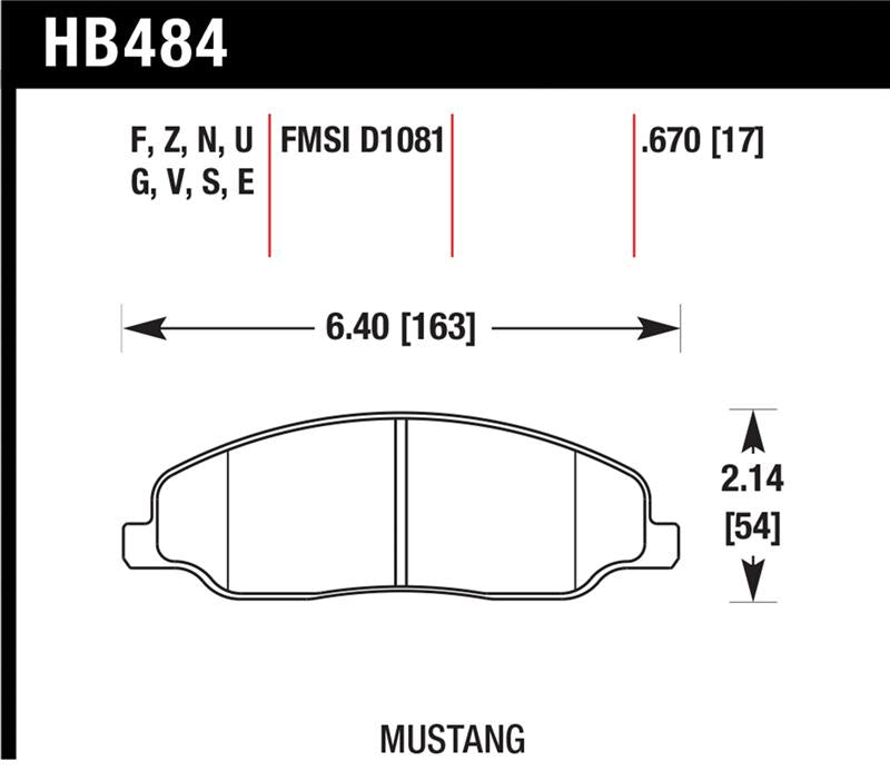 Hawk Performance Hawk 05-10 Ford Mustang GT & V6 / 07-08 Shelby GT DTC-60 Race Front Brake Pads