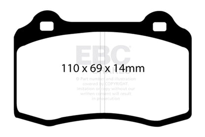 EBC Racing 92-99 Dodge Viper RP-1 Front/Race Rear Brake Pads (Pair Only)