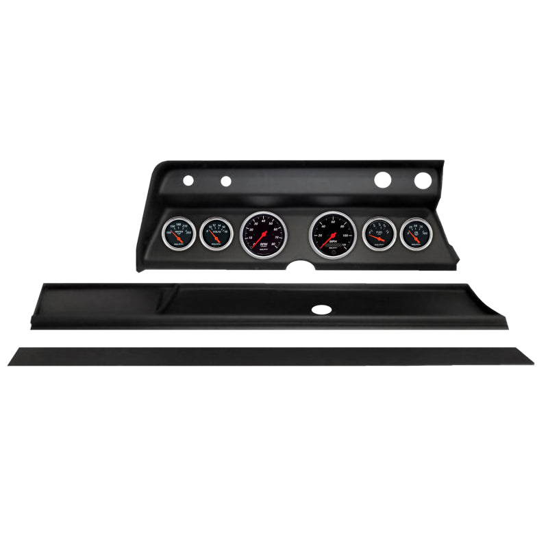 Autometer Designer Black Direct Fit Dash Kit 1967 Chevy Chevelle (2 x 3-3/8in. / 4 x 2-1/16in.)