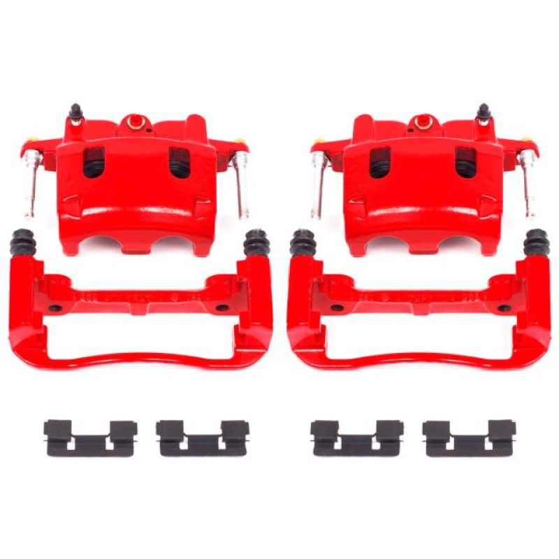 PowerStop Power Stop 04-06 Infiniti QX56 Front Red Calipers w/Brackets - Pair