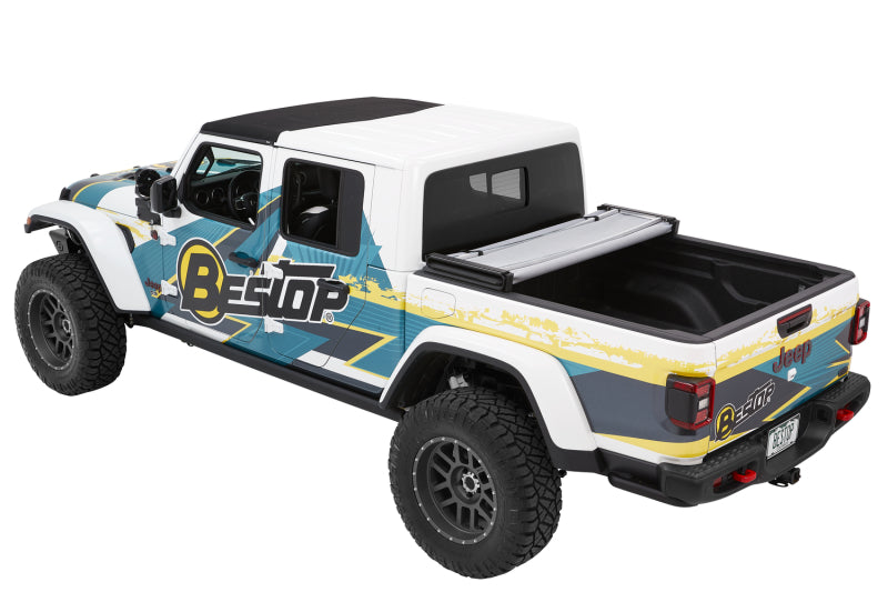 Bestop Fold Soft Tonneau - 20-26 Jeep Gladiator For 5 Ft. Bed Ez (Black Diamond)