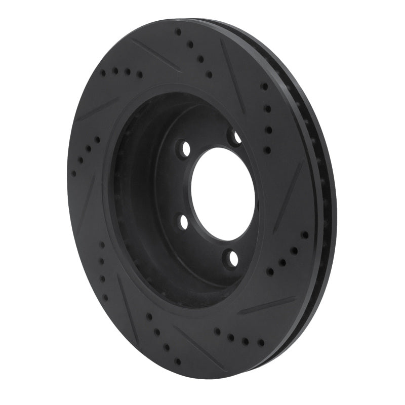 R1 Concepts R1 02-05 Ford Explorer Front Left Drilled & Slotted Black Brake Rotor