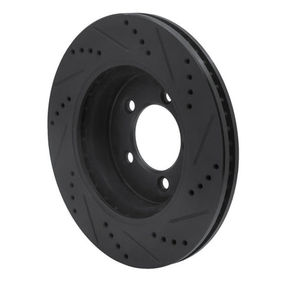 R1 Concepts R1 02-05 Ford Explorer Front Left Drilled & Slotted Black Brake Rotor