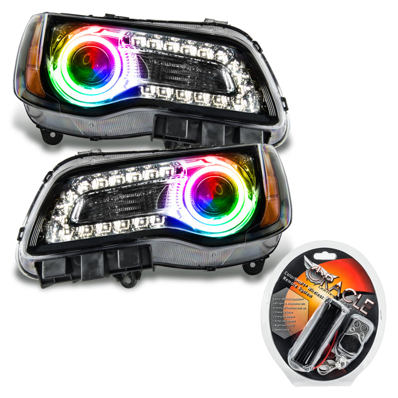 ORACLE Lighting Oracle 11-14 Chrysler 300C SMD HL - Black - NON HID - ColorSHIFT