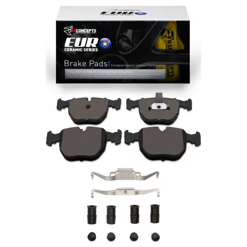 R1 Concepts R1 00-03 BMW 540I Front Euro Ceramic Pads & Hardware Kit