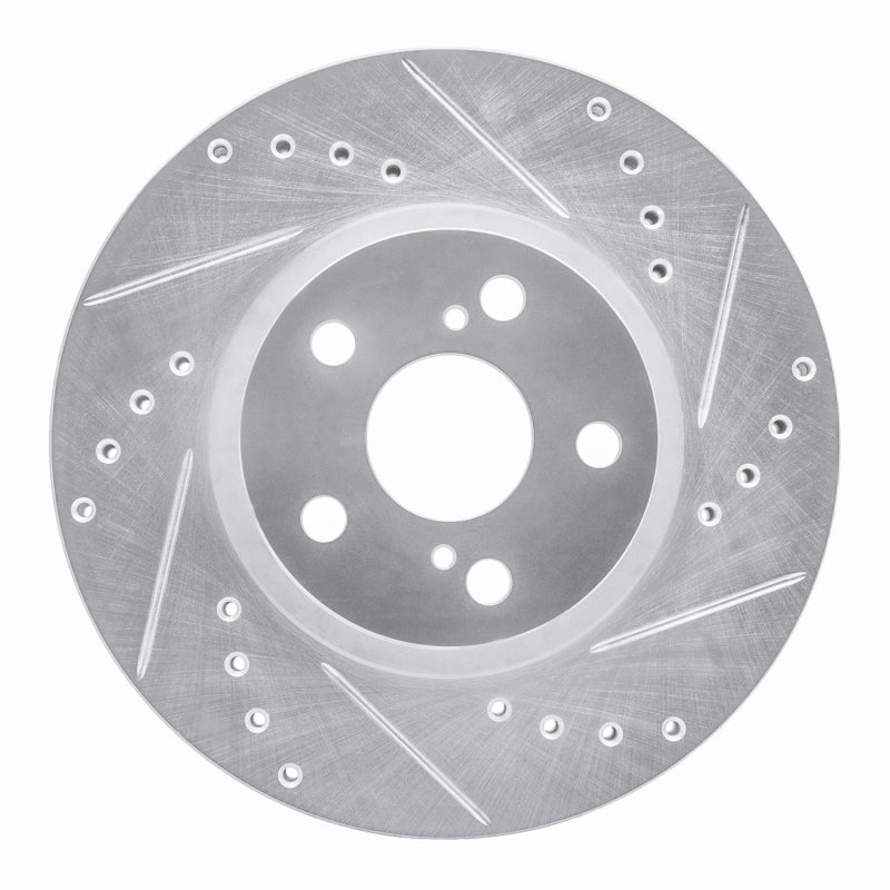R1 Concepts R1 09-15 Toyota Corolla (Mexico) Front Right Drilled & Slotted Silver Brake Rotor