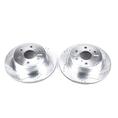 PowerStop Power Stop 07-18 Chevrolet Silverado 1500 Rear Evolution Drilled & Slotted Rotors - Pair