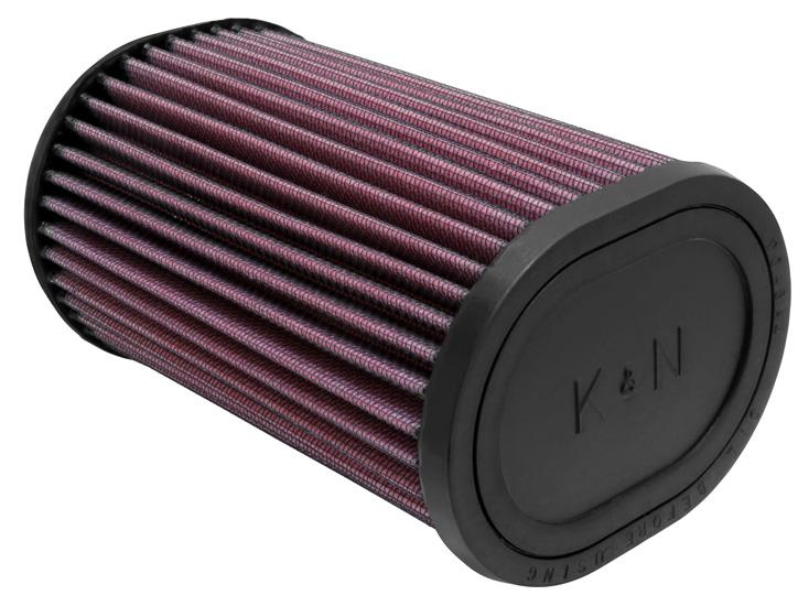 K&N Engineering K&N Filter Universal Rubber Oval Straight 4.5in OL x 3.75in OW x 7in Height 20 Degree Angle