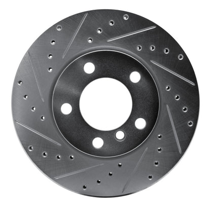 R1 Concepts R1 11-16 Mini Cooper Paceman Front Left Drilled & Slotted Silver Brake Rotor