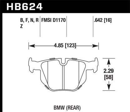Hawk Performance Hawk 2006-2006 BMW 330i HPS 5.0 Rear Brake Pads