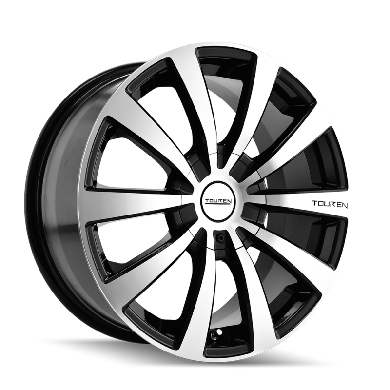 Touren 3130 TR3 16x7 / 5x110/115 BP / 42mm Offset / 72.62mm Hub Gloss Black Machined Wheel