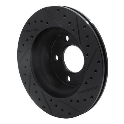R1 Concepts R1 80-89 American Motors Eagle Front Left Drilled & Slotted Black Brake Rotor