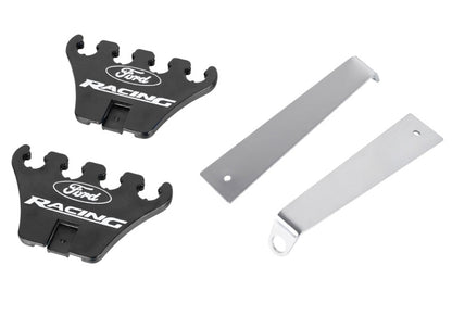 Ford Racing Logo Wire Loom Chrome Base/Black