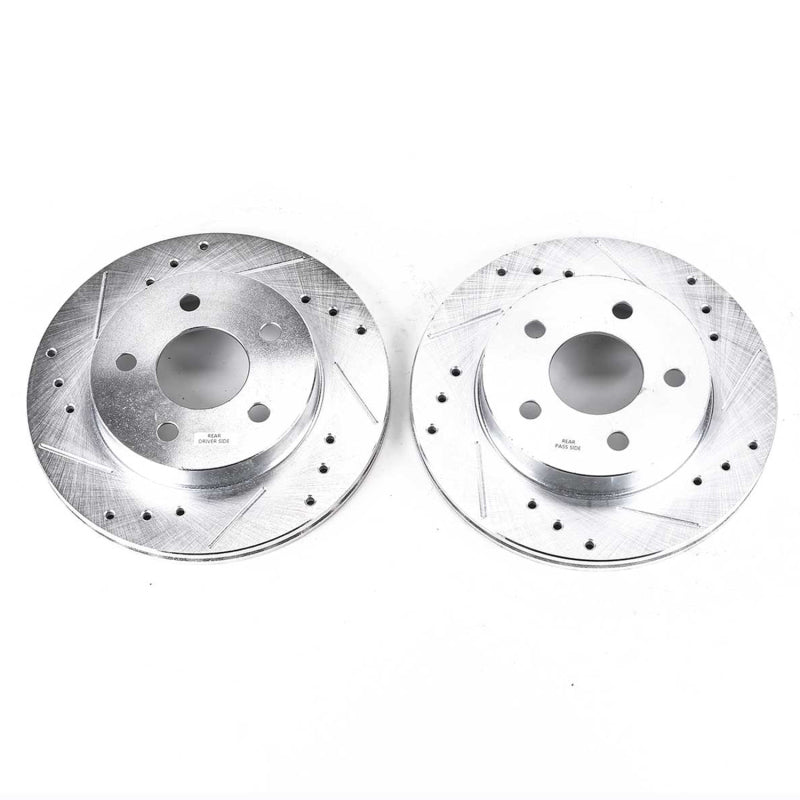 PowerStop Power Stop 93-97 Ford Thunderbird Rear Evolution Drilled & Slotted Rotors - Pair