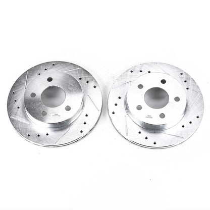 PowerStop Power Stop 93-97 Ford Thunderbird Rear Evolution Drilled & Slotted Rotors - Pair