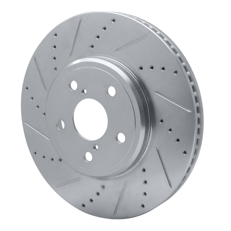 R1 Concepts R1 01-06 Lexus LS430 Front Left Drilled & Slotted Silver Brake Rotor