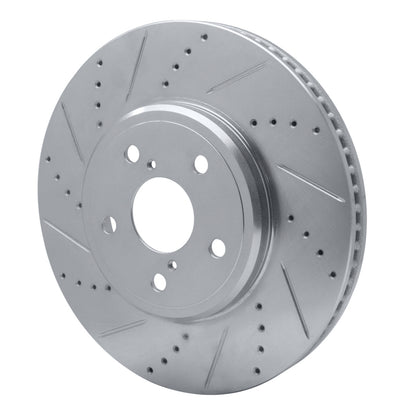 R1 Concepts R1 01-06 Lexus LS430 Front Left Drilled & Slotted Silver Brake Rotor