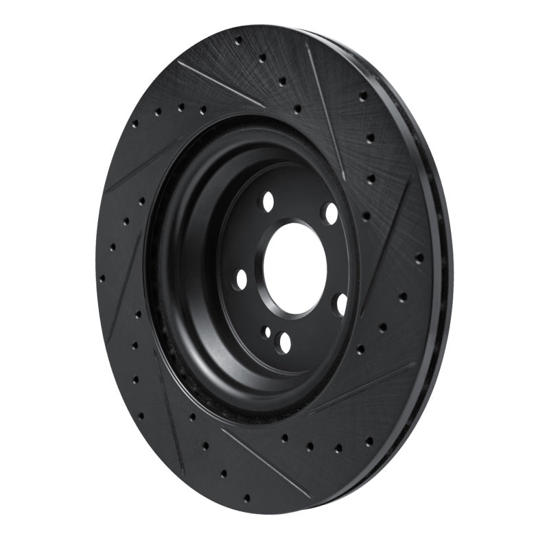 R1 Concepts R1 20-26 Mercedes-Benz GLS580 Rear Left Drilled & Slotted Black Brake Rotor