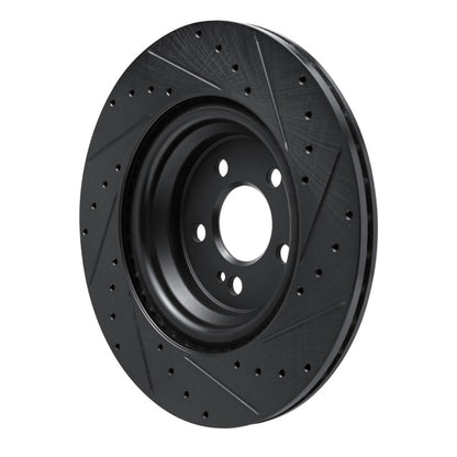 R1 Concepts R1 20-26 Mercedes-Benz GLS580 Rear Left Drilled & Slotted Black Brake Rotor