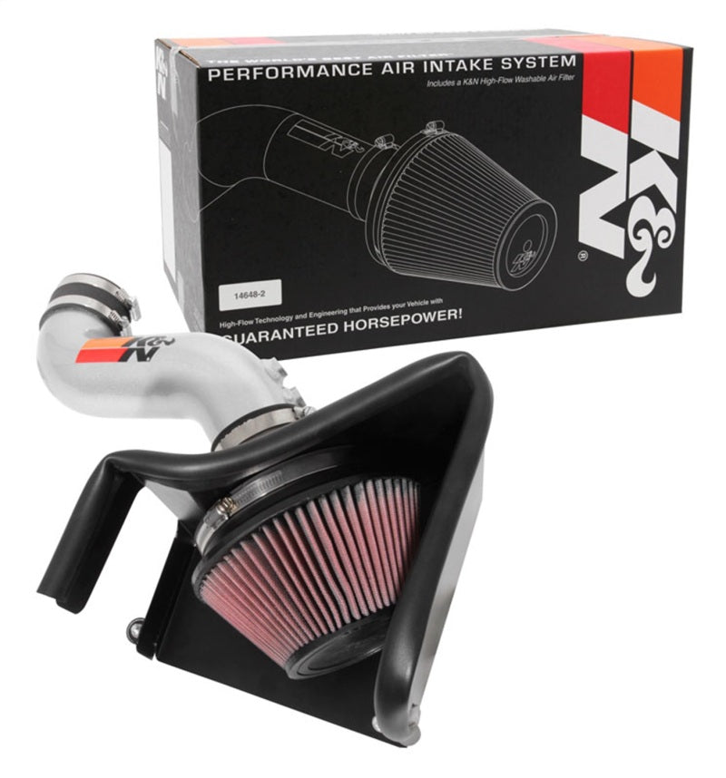 K&N Engineering K&N 15-18 Hyundai Sonata L4-2.4L F/I Silver Typhoon Short Ram Intake