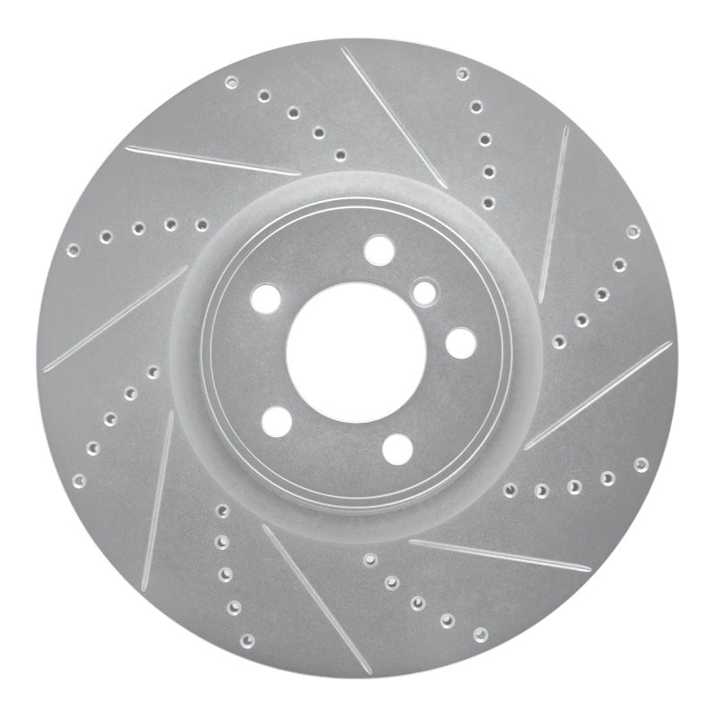 R1 Concepts R1 10-12 Land Rover Range Rover Front Right Drilled & Slotted Silver Brake Rotor