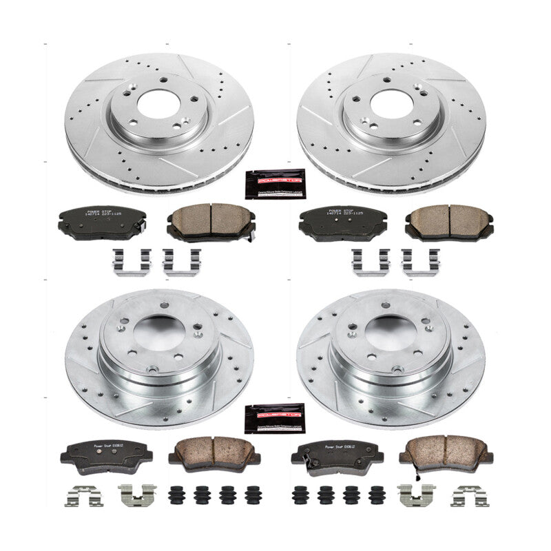 PowerStop Power Stop 09-11 Hyundai Azera Front and Rear Z23 Evolution Brake Kit