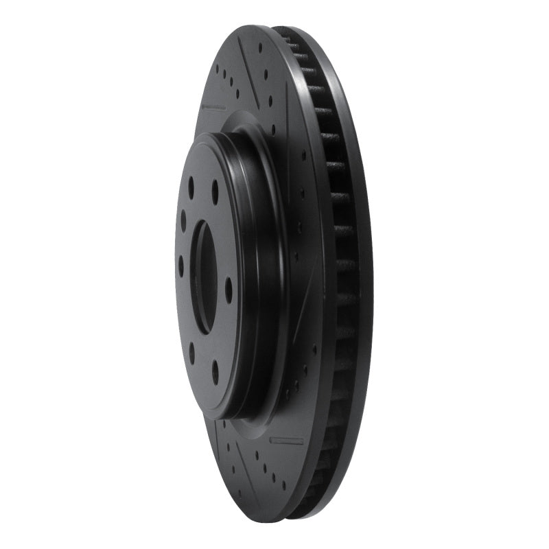 R1 Concepts R1 07-17 Buick Enclave Front Right Drilled & Slotted Black Brake Rotor