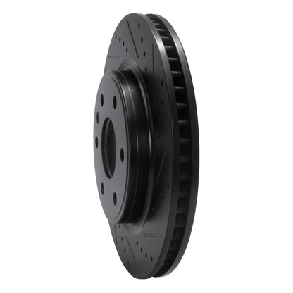 R1 Concepts R1 07-17 Buick Enclave Front Right Drilled & Slotted Black Brake Rotor