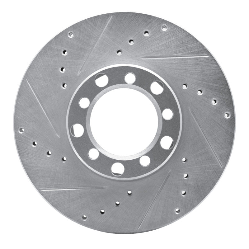R1 Concepts R1 79-85 Mercedes-Benz 380SL Front Left Drilled & Slotted Silver Brake Rotor