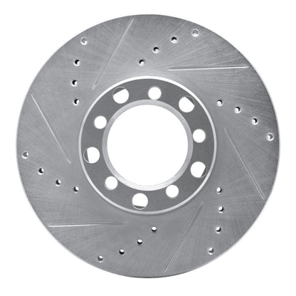 R1 Concepts R1 79-85 Mercedes-Benz 380SL Front Left Drilled & Slotted Silver Brake Rotor