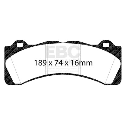 EBC Racing Brembo GT-6 Caliper RP-1 Race Brake Pads