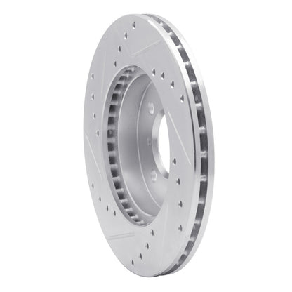 R1 Concepts R1 18-23 Chevrolet AVEO (Mexico) Front Right Drilled & Slotted Silver Brake Rotor
