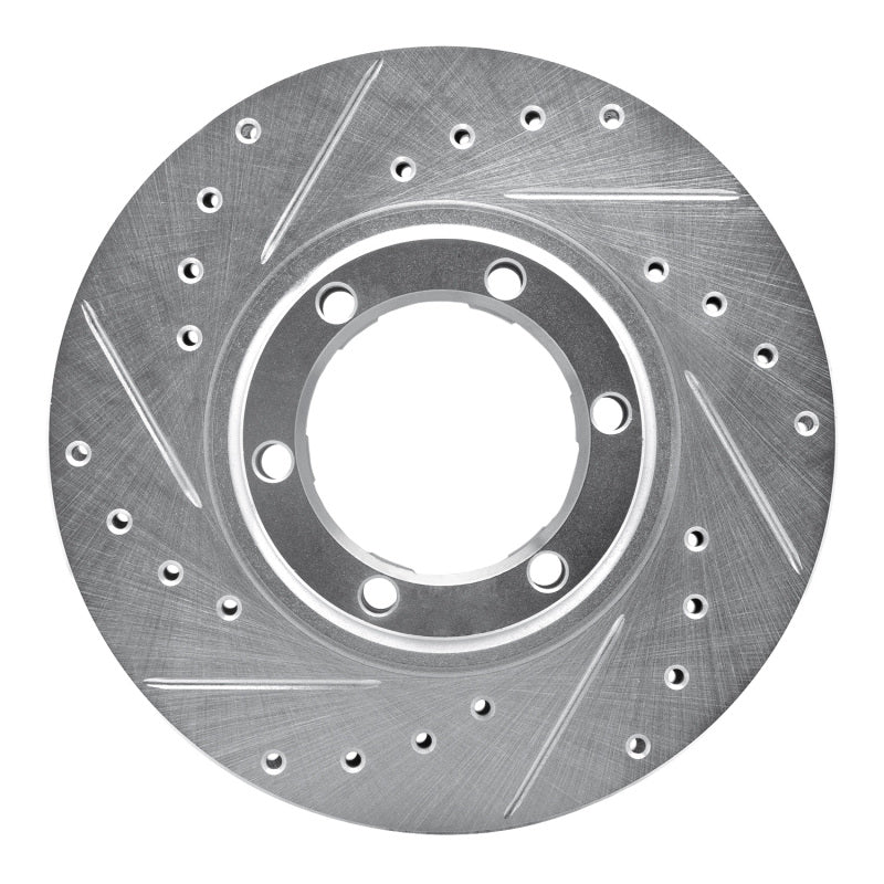R1 Concepts R1 87-89 Dodge Raider Front Left Drilled & Slotted Silver Brake Rotor