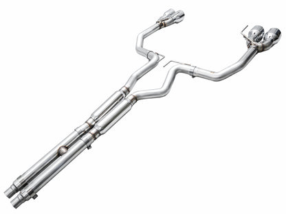 AWE Tuning AWE 2024 Ford Mustang GT Fastback S650 RWD Track Edition Cat-Back Exhaust w/ Quad Chrome Silver Tips