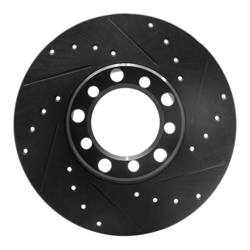 R1 Concepts R1 68-76 Mercedes-Benz 230 Front Right Drilled & Slotted Black Brake Rotor
