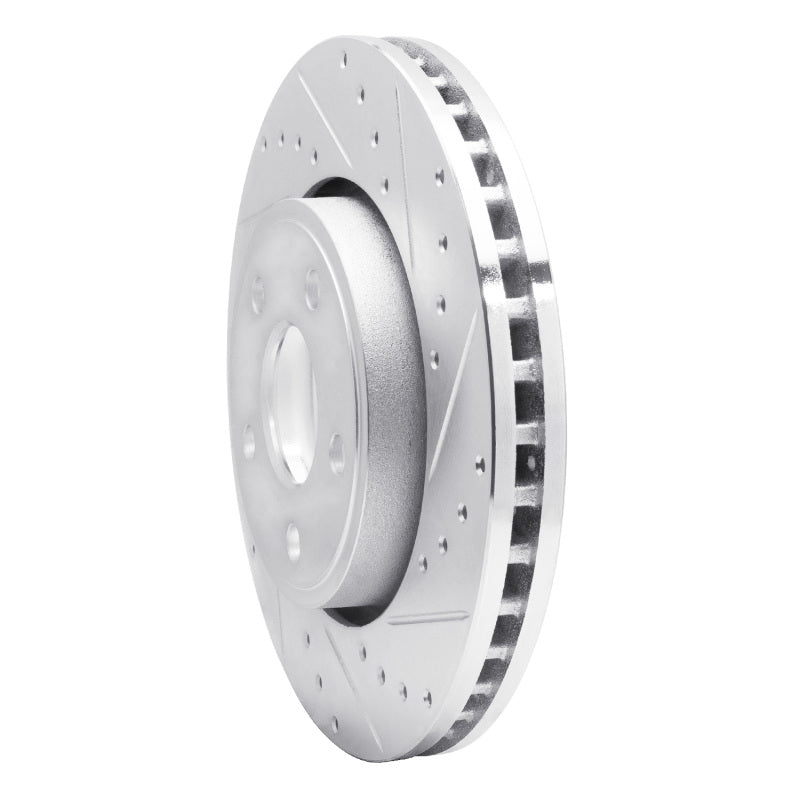 R1 Concepts R1 11-22 Dodge Durango Front Right Drilled & Slotted Silver Brake Rotor