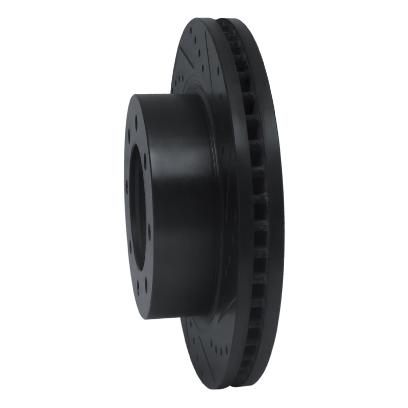 R1 Concepts R1 12-21 Nissan NV1500 Front Right Drilled & Slotted Black Brake Rotor