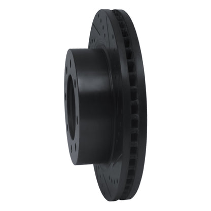 R1 Concepts R1 12-21 Nissan NV1500 Front Right Drilled & Slotted Black Brake Rotor
