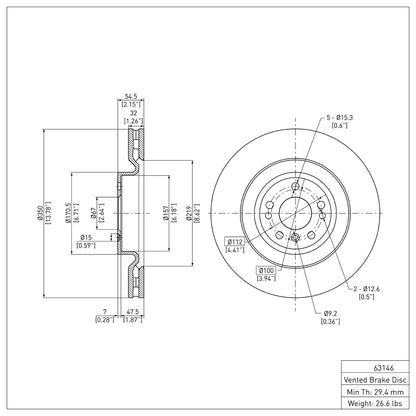 DFC 13-19 Mercedes-Benz GL350 Front Brake Rotor